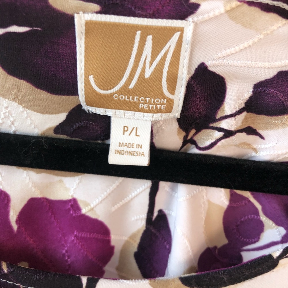 JM Womens Purple Floral Top - Picture 2 of 5